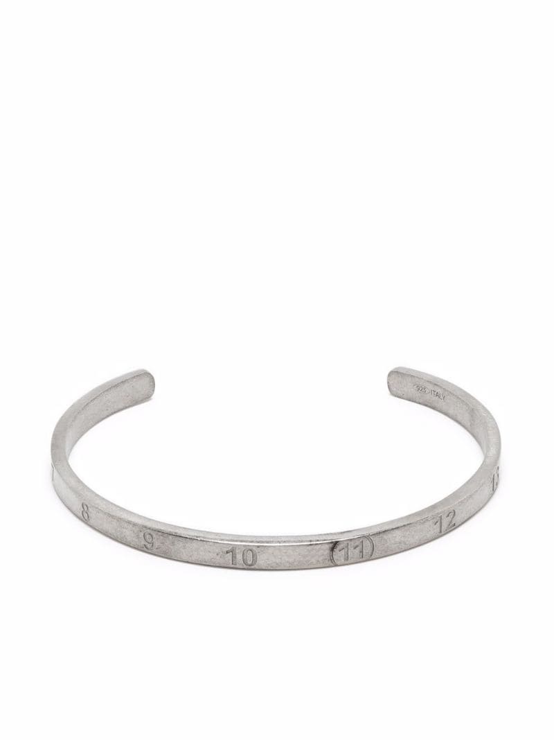 numbers-motif cuff bracelet - 1