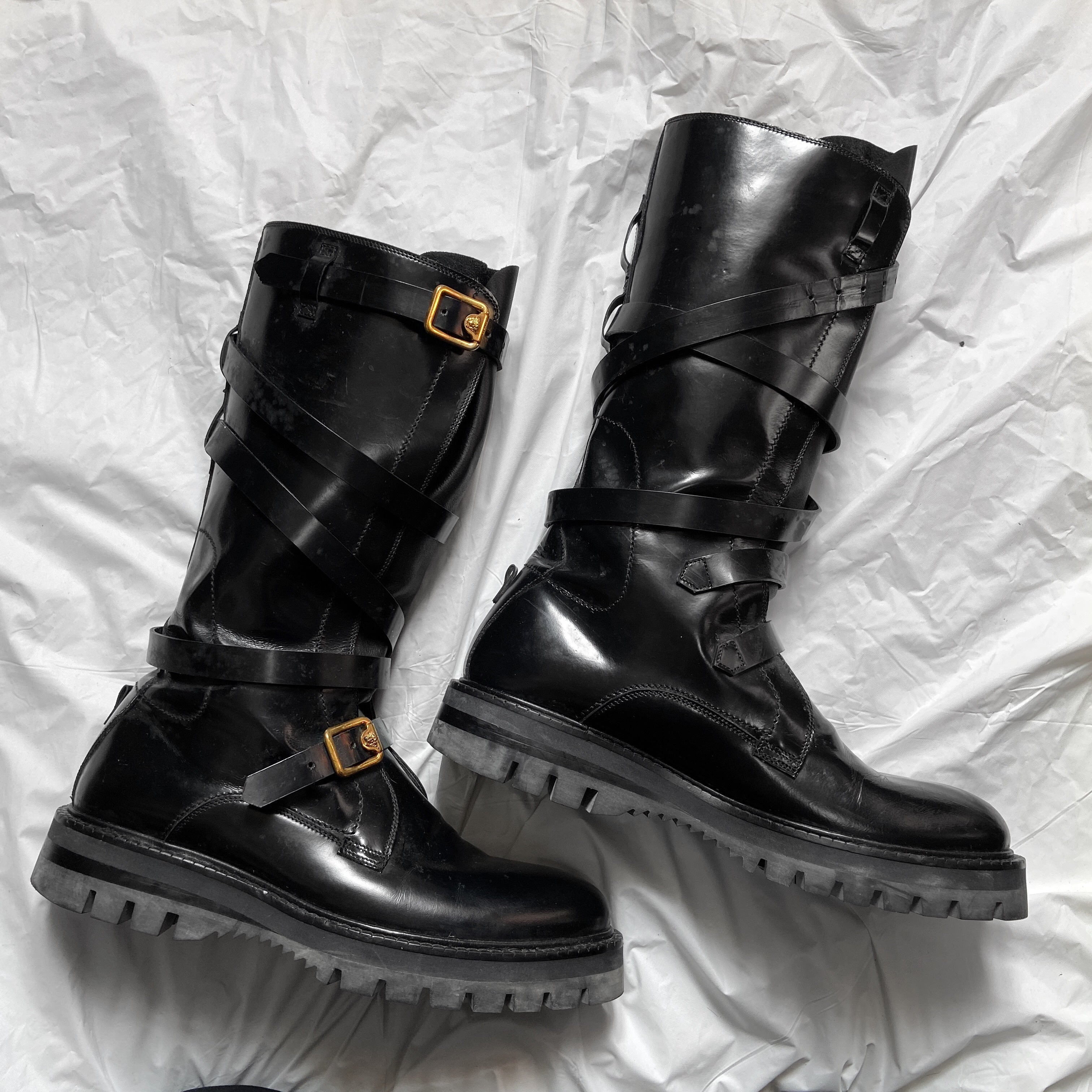 Versace Fall 2013 Bondage Patent Leather Boot 43 - 5