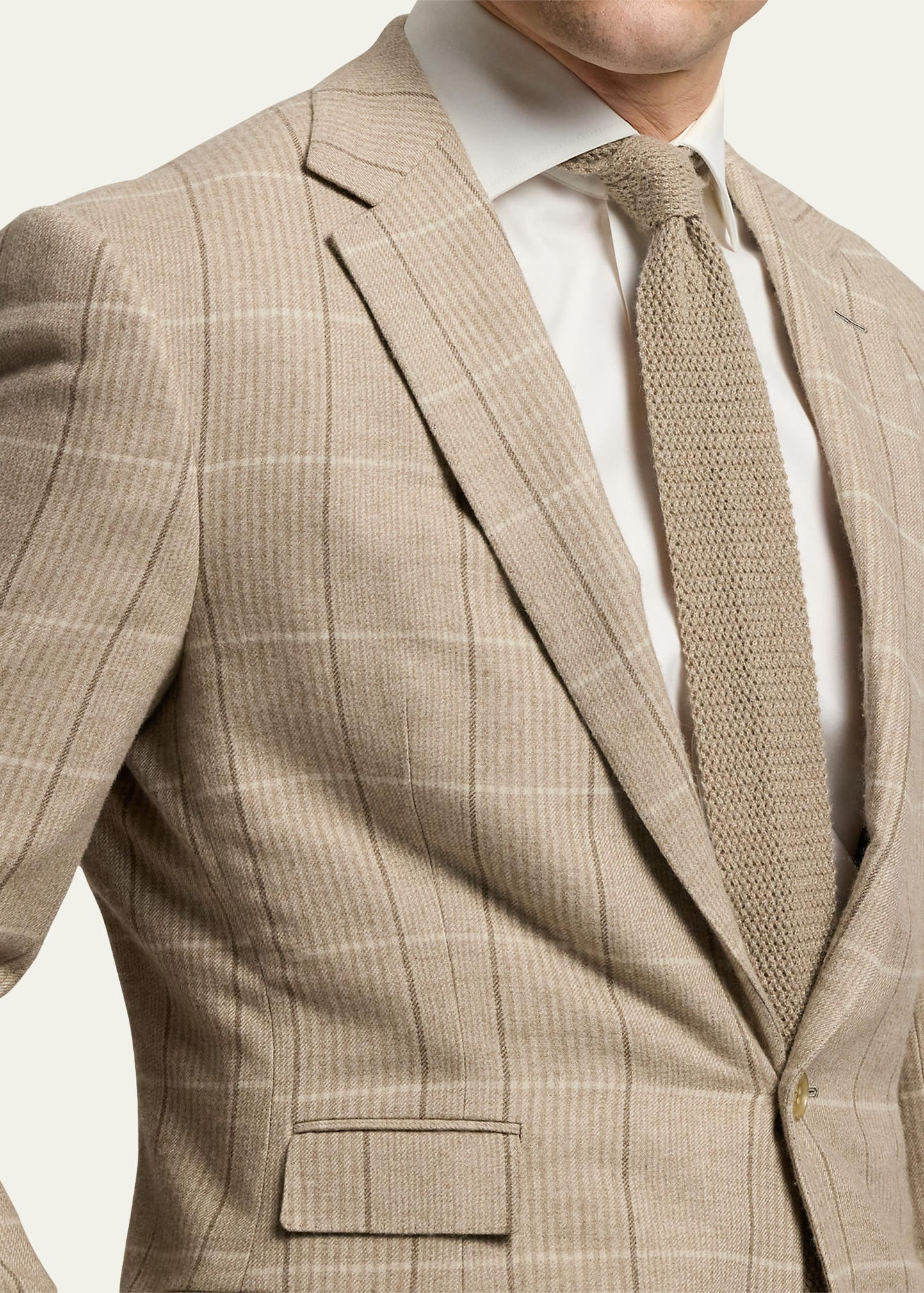 Men's Kent Wool, Silk, and Cashmere Check Sport Coat - 5