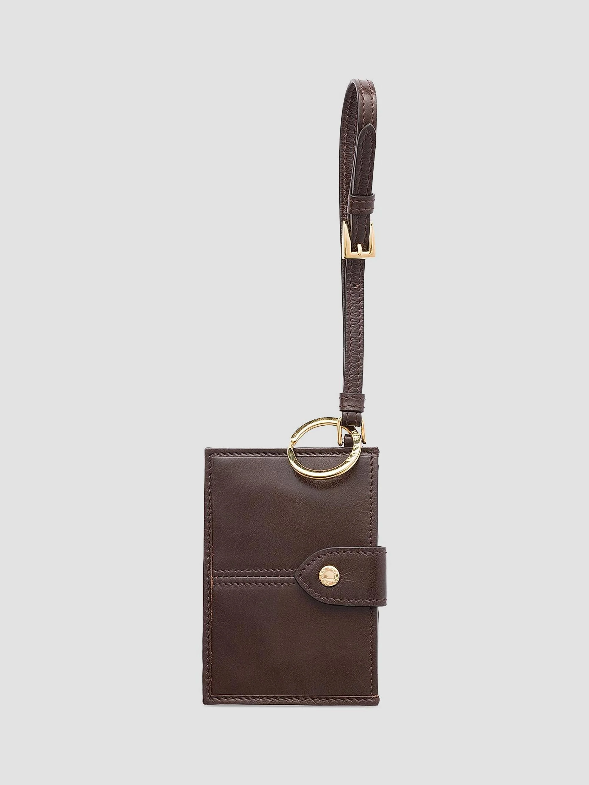 Women's Leather Card Holder - Brown - 1