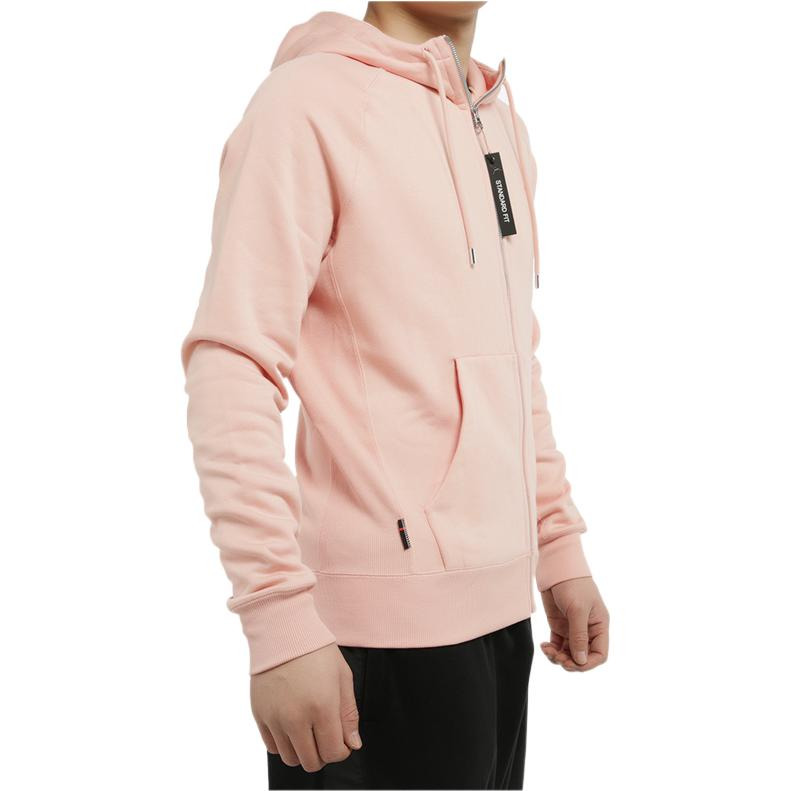Men's Air Jordan Solid Color Zipper Hooded Jacket Pink AV2961-623 - 5
