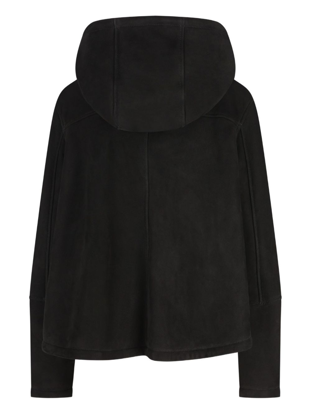 hooded shearling jacket - 2