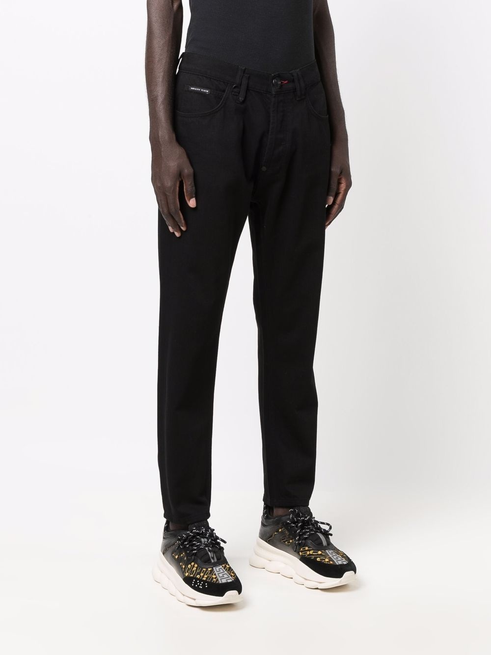 logo-patch detail trousers - 3