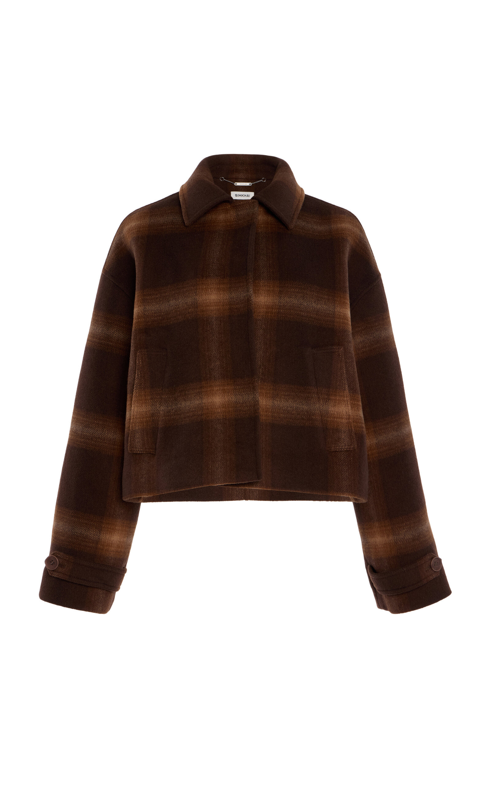 Colby Wool Cropped Jacket plaid - 1