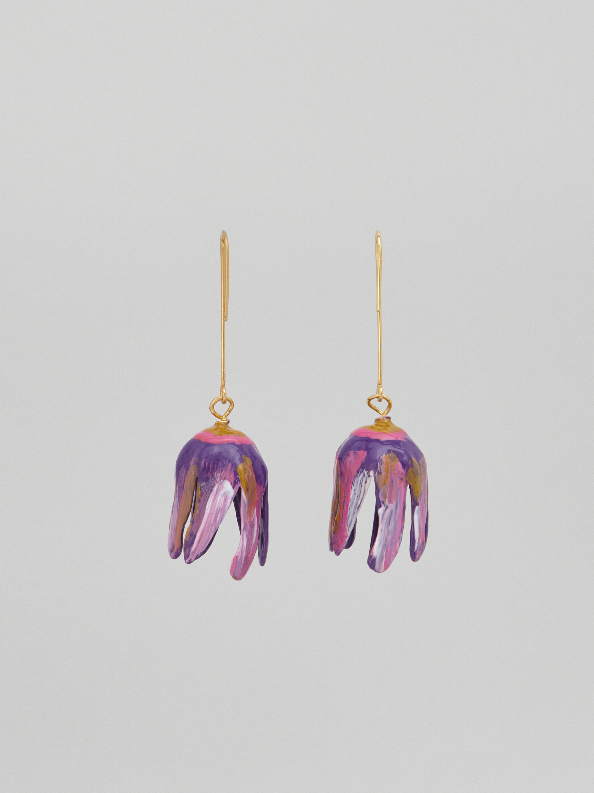 BRASS FLOWER FLORA HOOK EARRINGS - 3