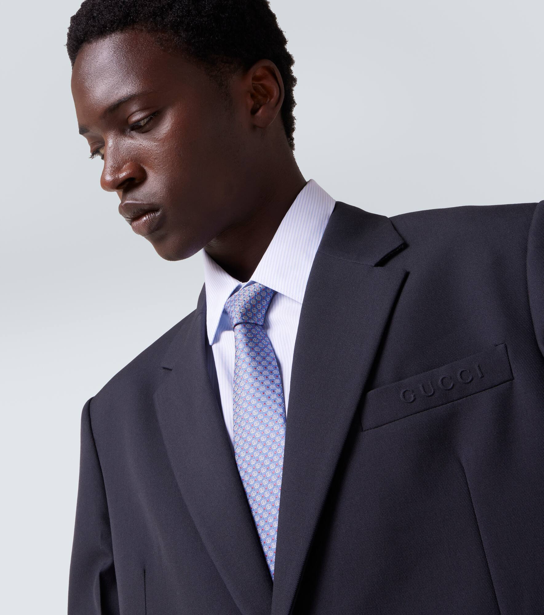 GG silk jacquard tie - 3