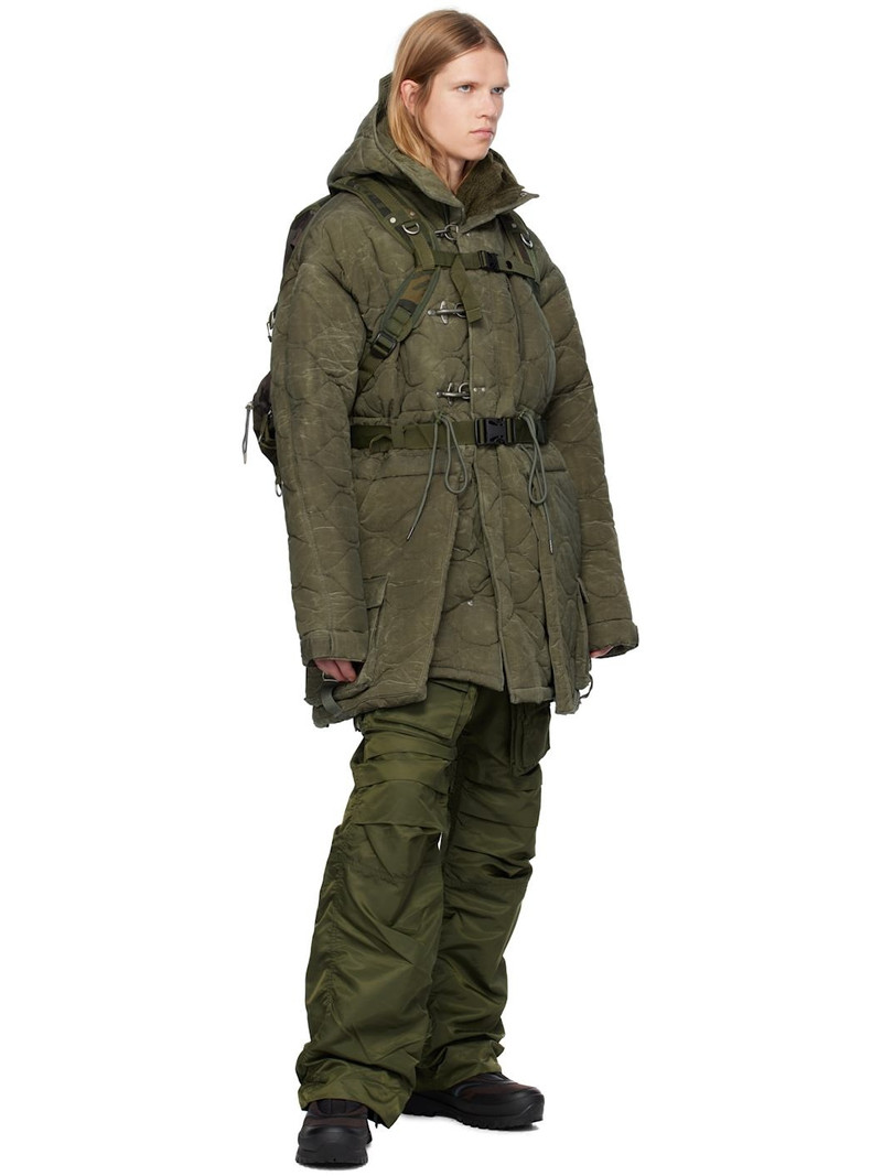Andersson Bell Khaki Lace-Up Fishtail Parka outlook