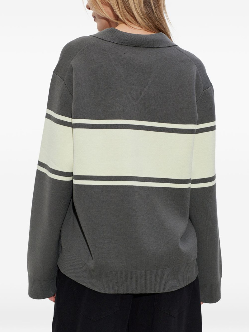Saanne striped collared sweatshirt 4