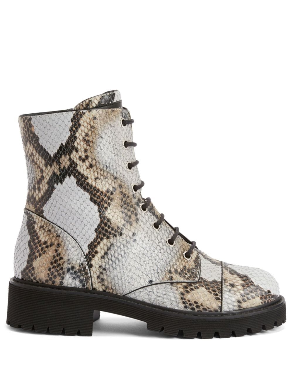 Thora snakeskin-effect ankle boots - 1