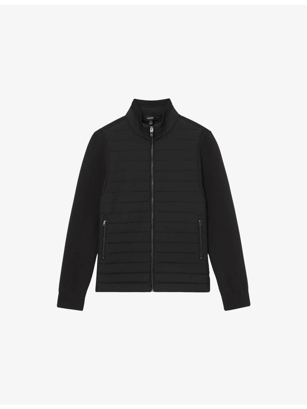 Asher Funnel-Neck Jersey and Shell Jacket - 1