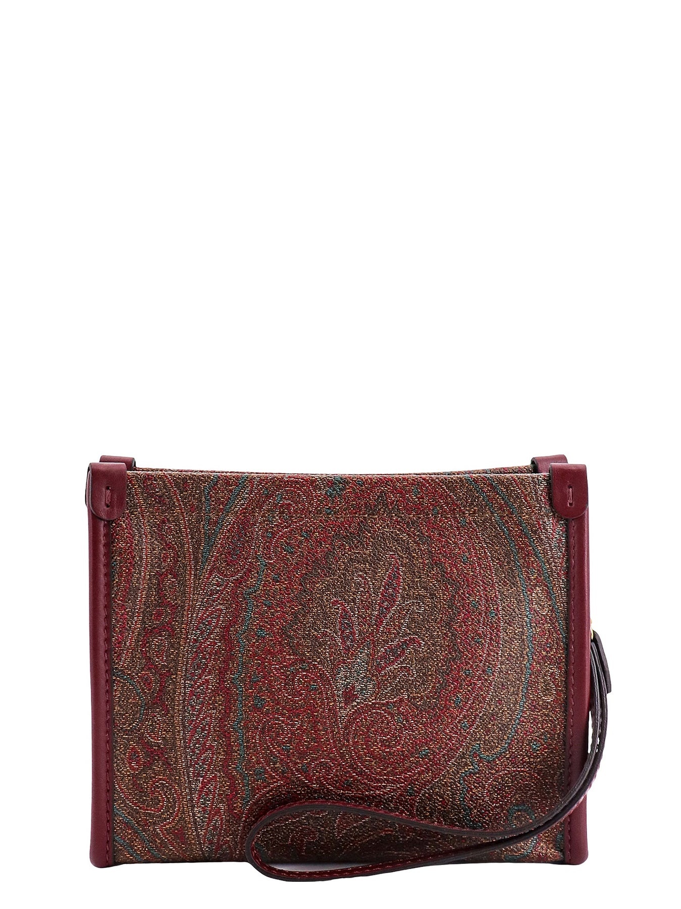 Paisley fabric pouch with embroidered Etro Pegaso logo - 2