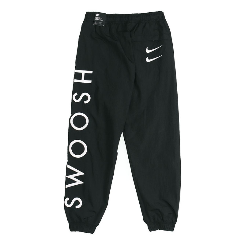 Nike Sportswear Swoosh Embroidered logo Printing Sports Woven Long Pants Black CU3891-010 - 1