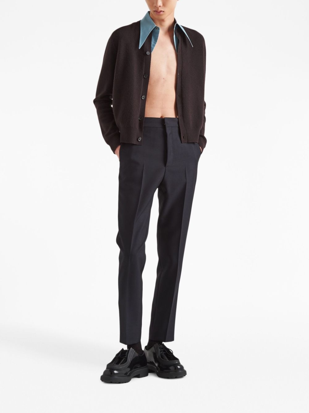 layered cashmere cardigan - 2