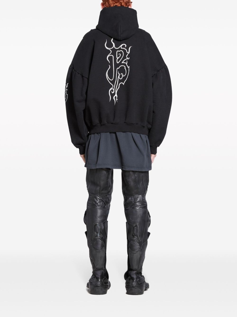 Darkwave logo-print hoodie - 4