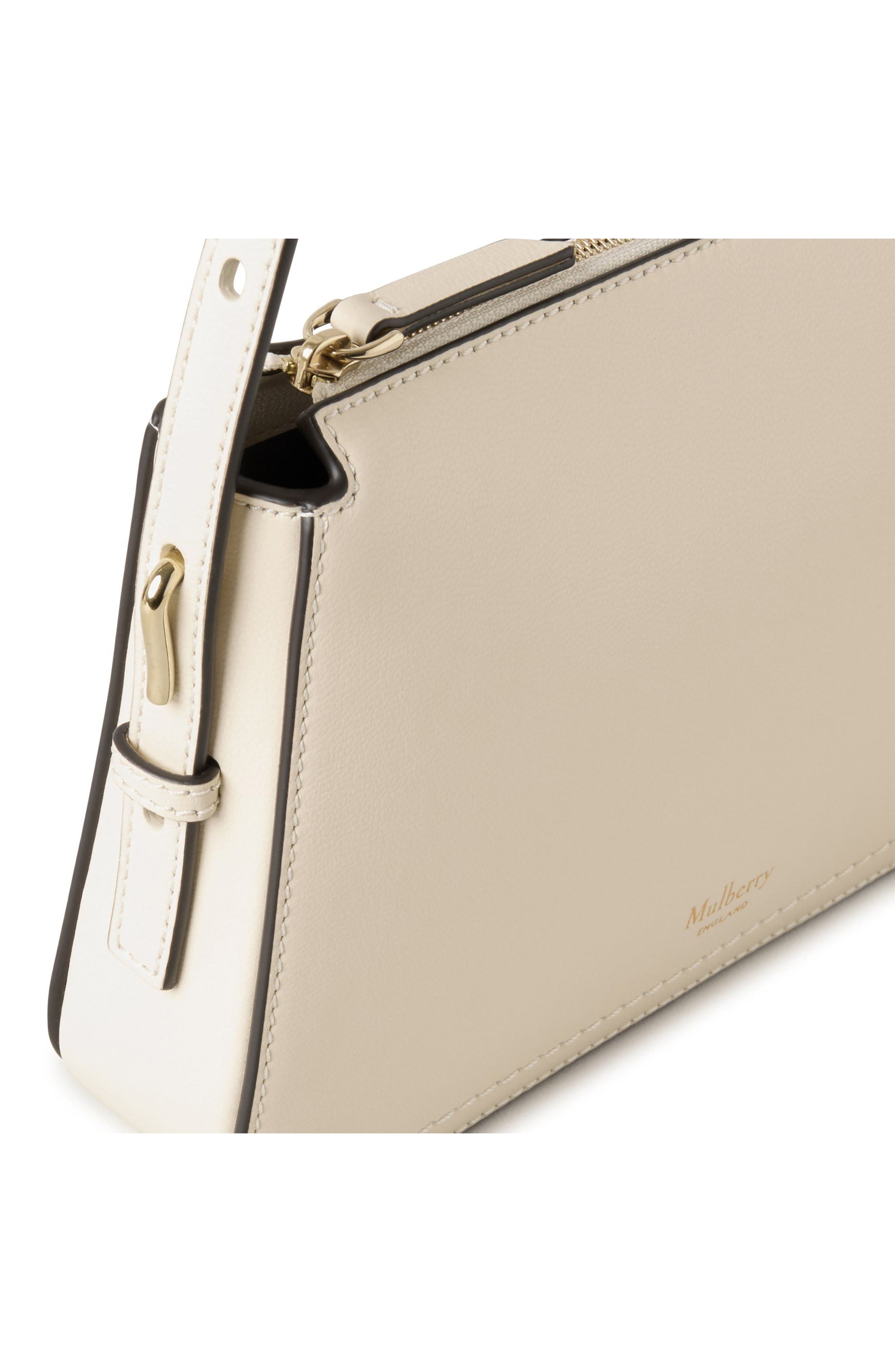 Mulberry Clovelly Leather Crossbody Bag in Eggshell at Nordstrom - 5