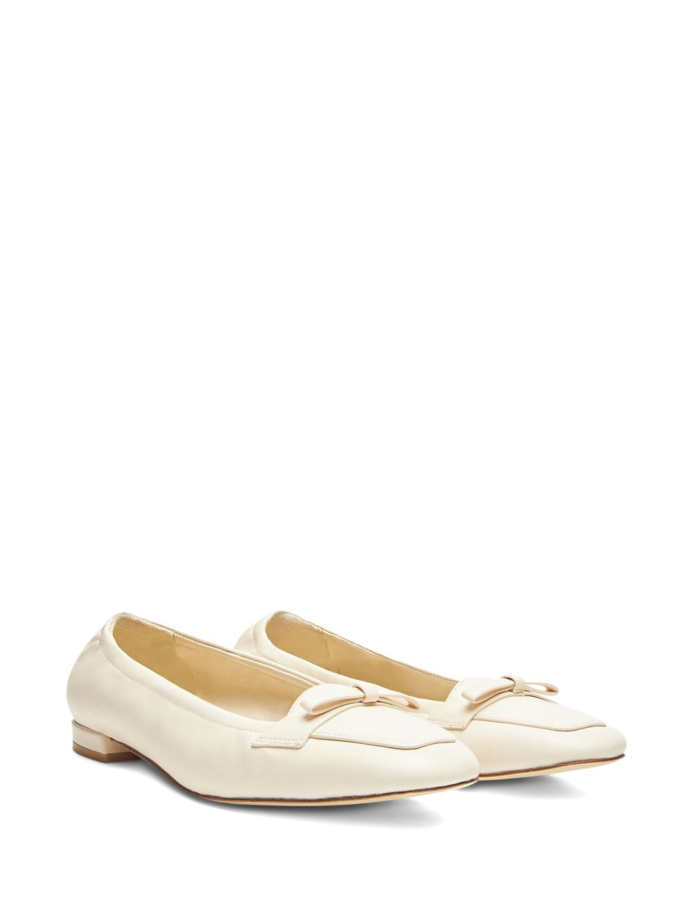 bow-detail leather loafers - 2