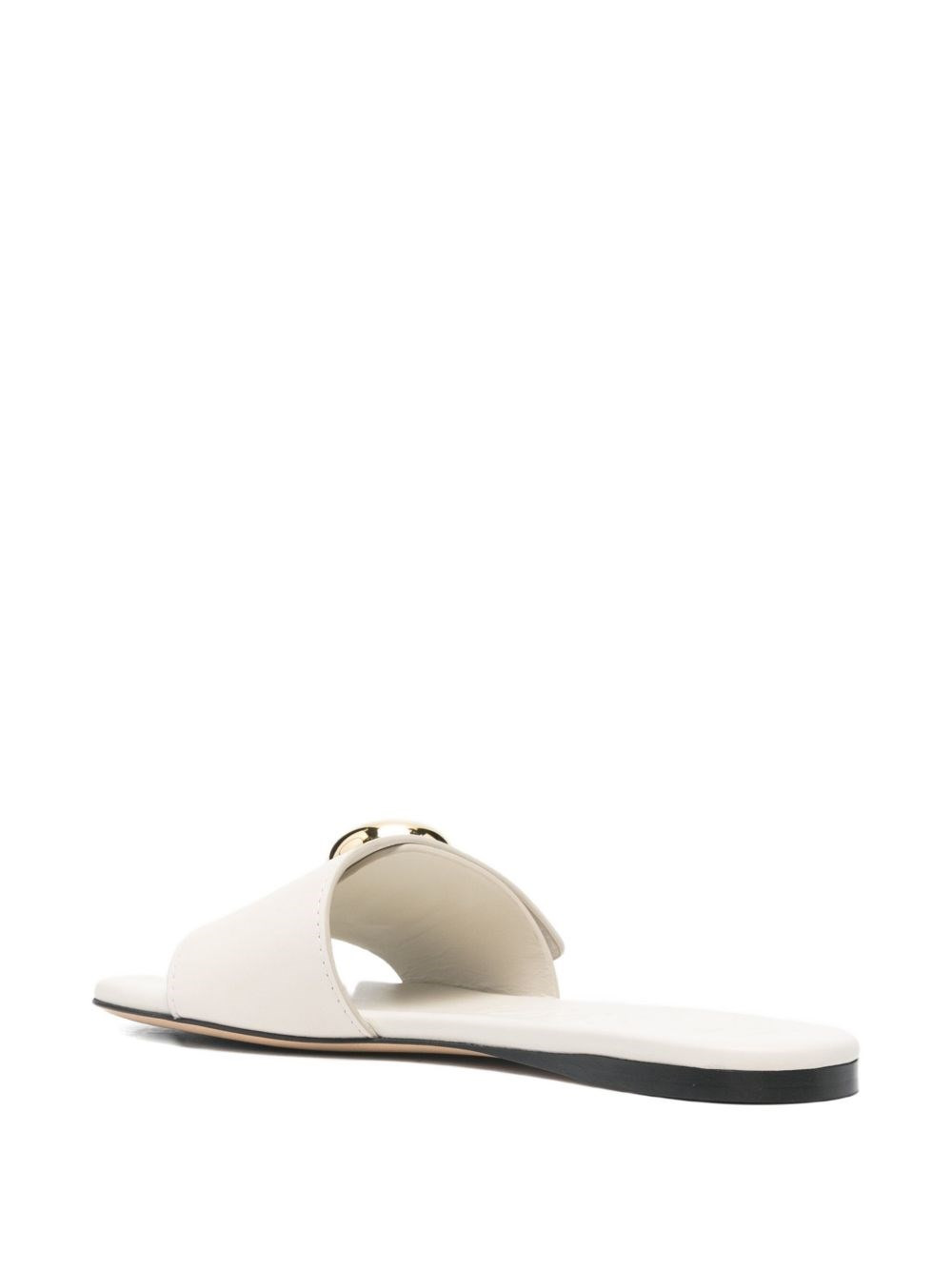Pebble leather slides - 4
