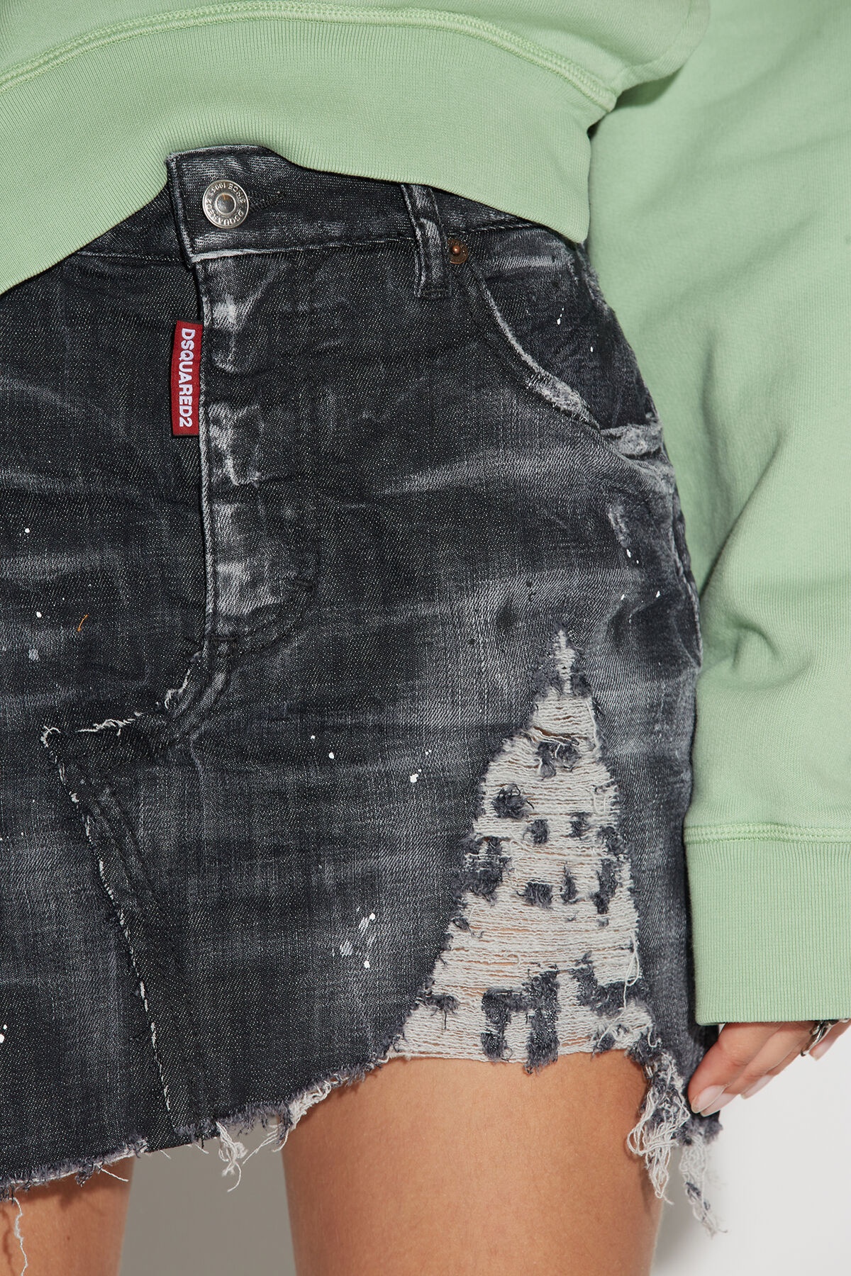 RAW CUT MINI SKIRT - 4