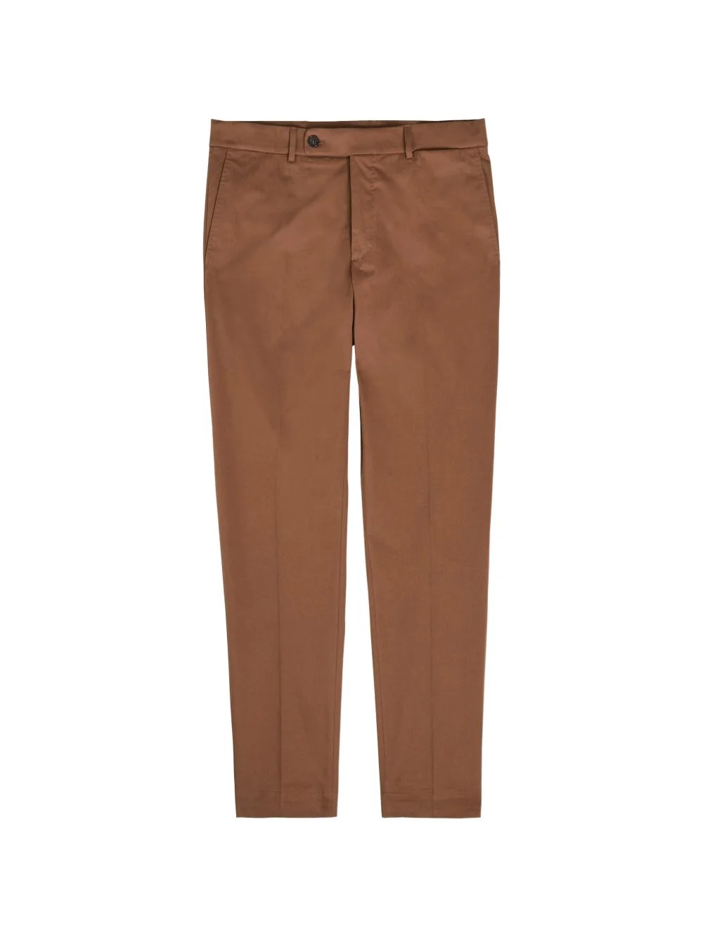 buttoned straight-leg trousers - 1