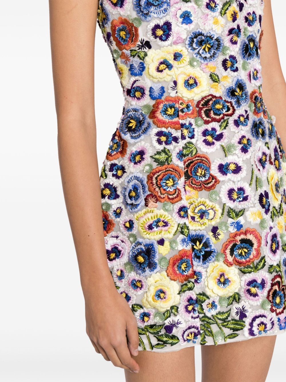 Camden floral-appliquÃ© minidress - 5