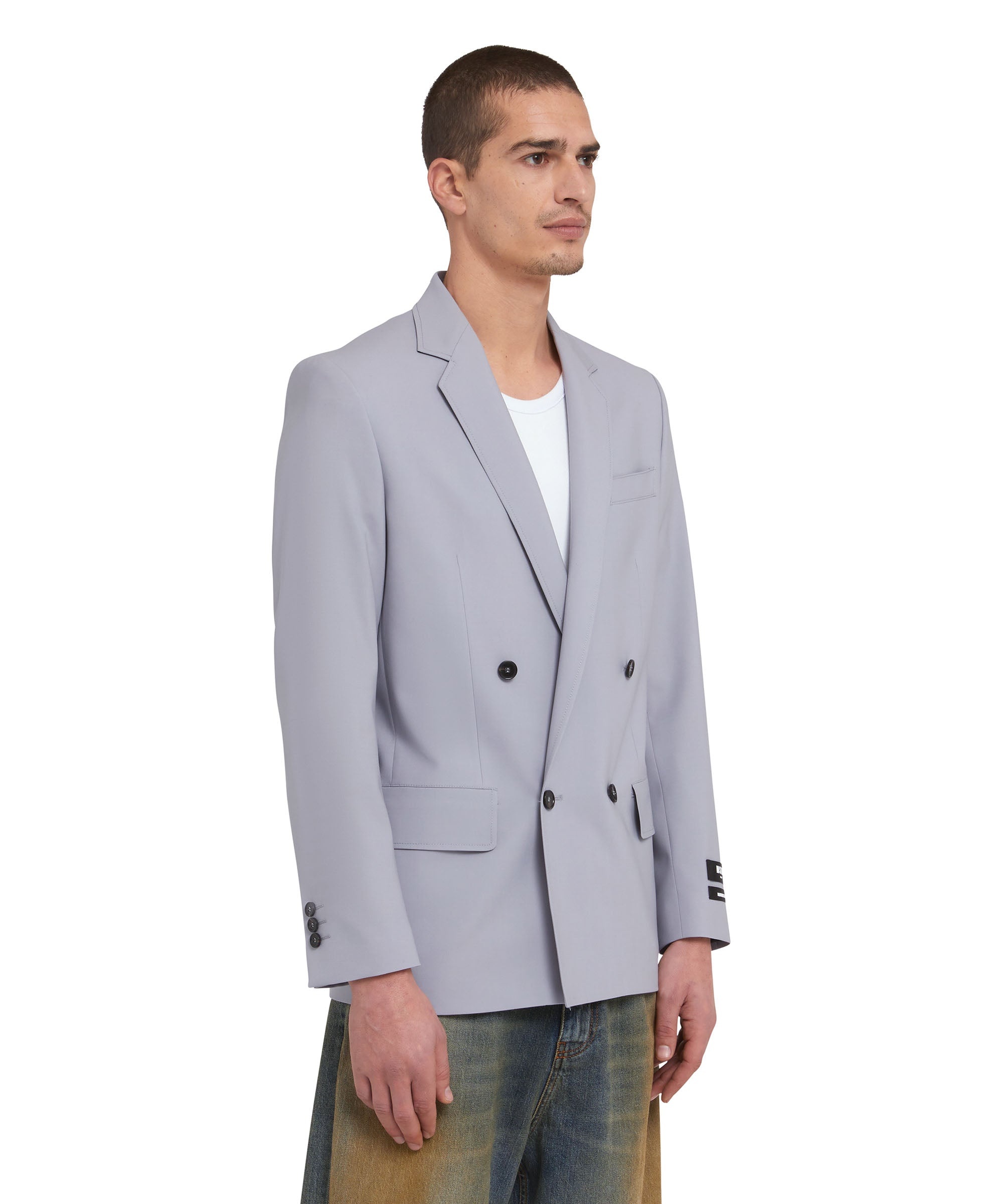 Fresh wool double-breasted jacket - 4