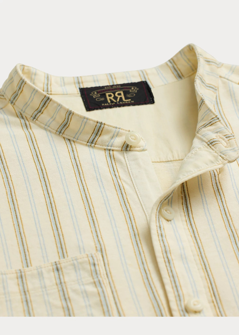 Striped Linen-Cotton Jersey Shirt 3