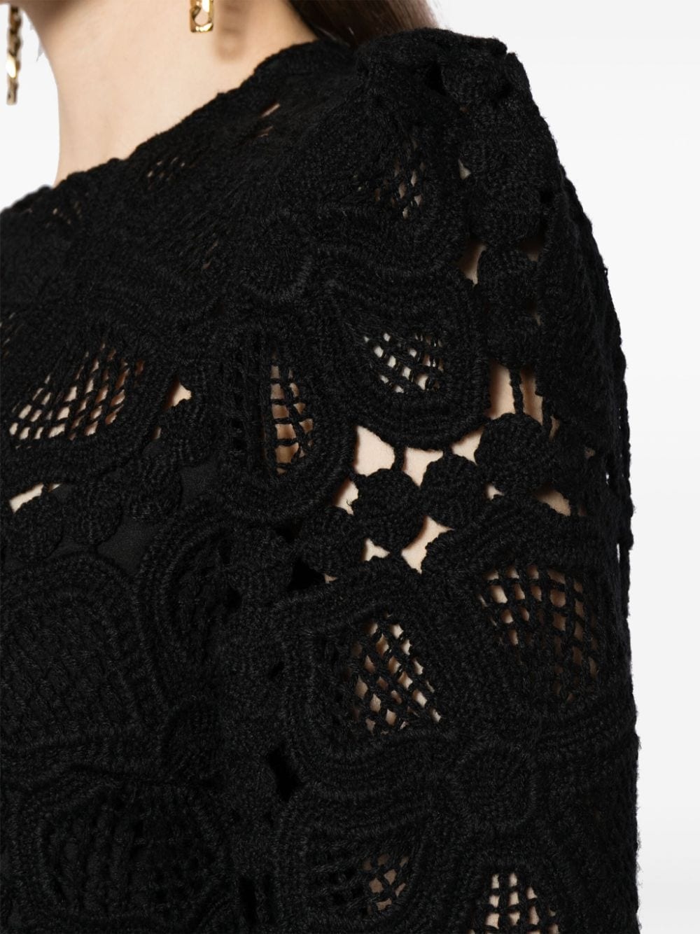 corded-lace midi dress - 5
