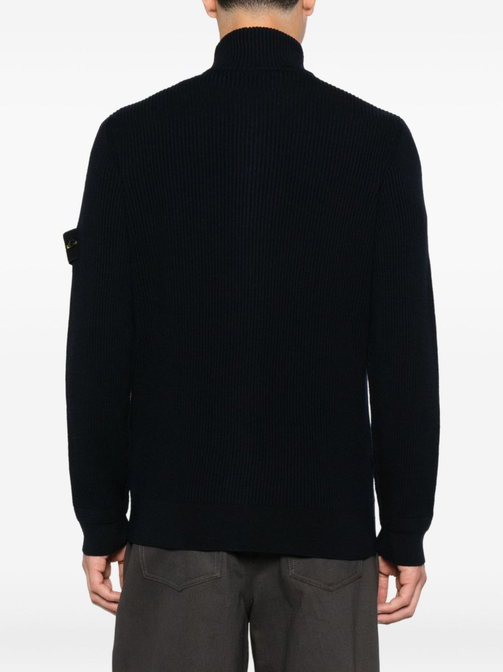 5100006 ribbed zip-up cardigan - 4