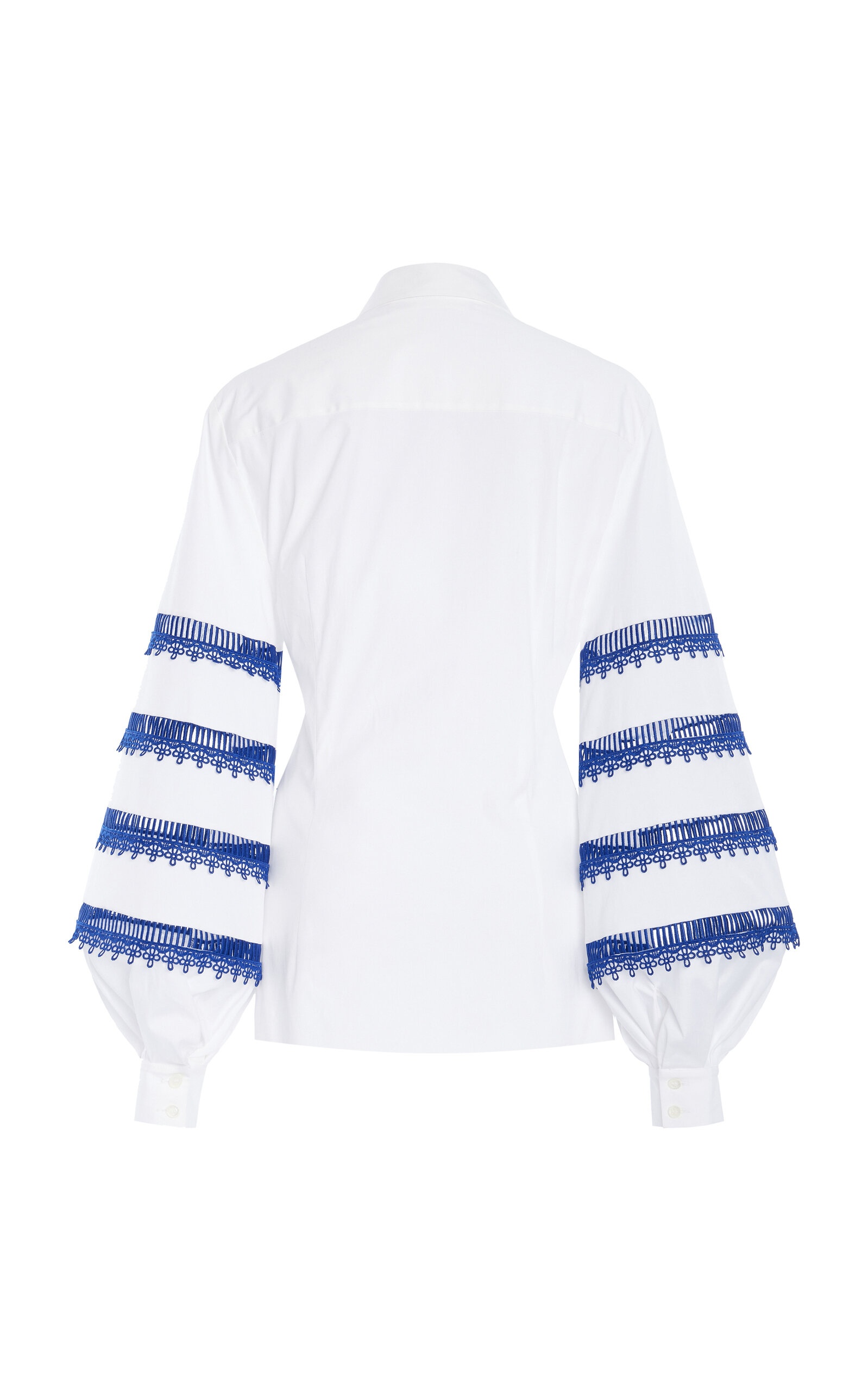 Embroidered Cotton Poplin Shirt white - 3
