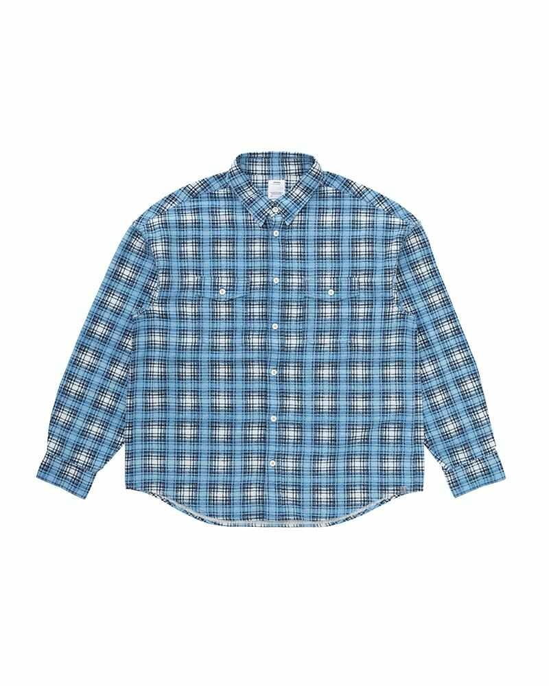 PIONEER KHADI CHECK SHIRT L/S LT.BLUE - 1