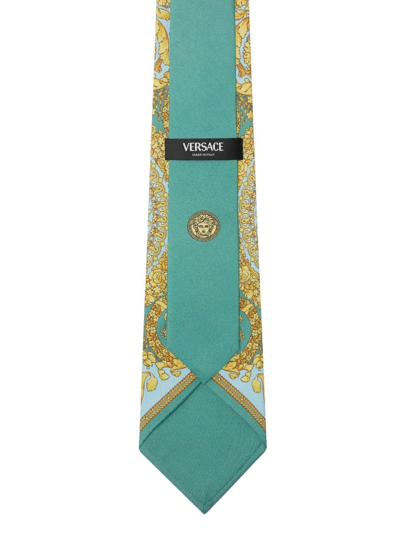 VERSACE Barocco-patterned silk tie outlook