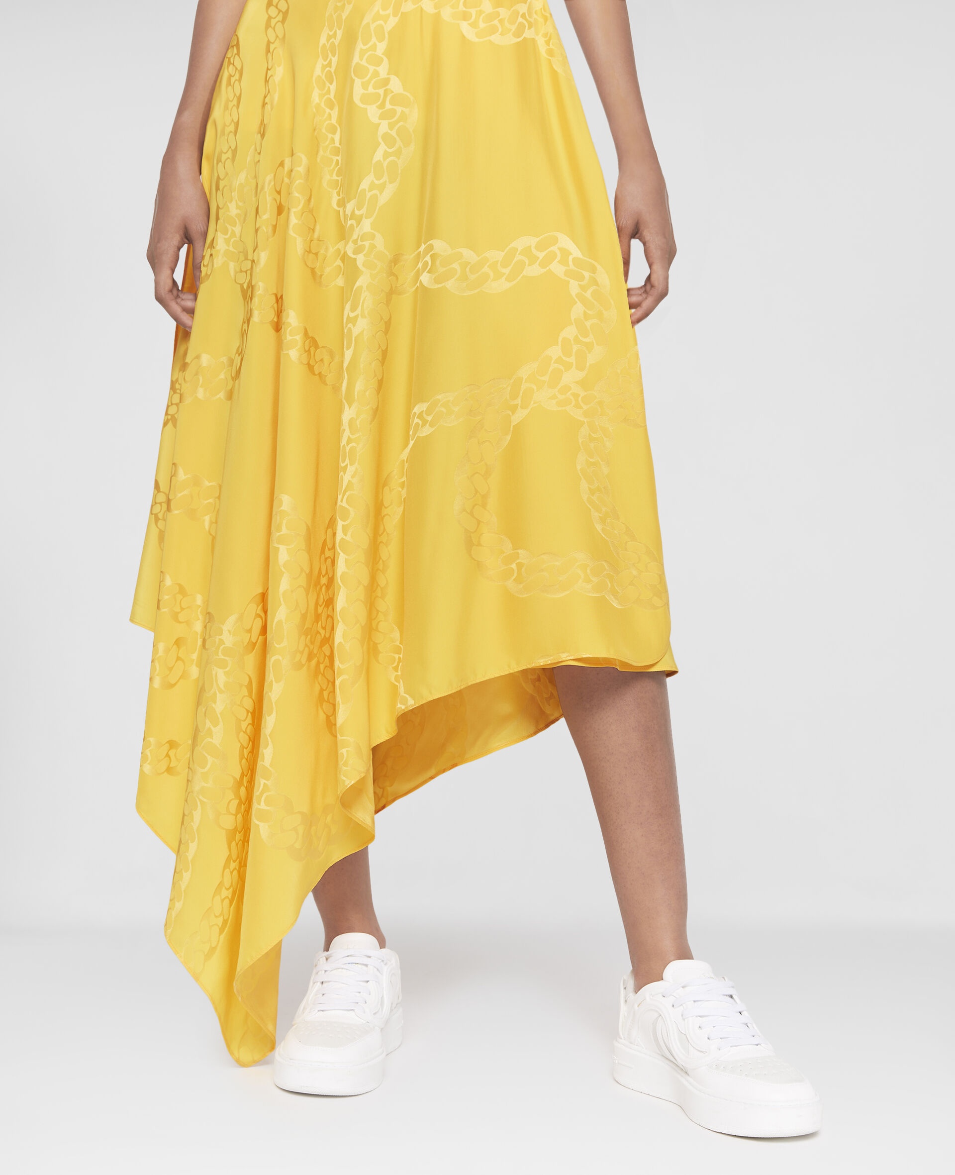 Falabella Chain Asymmetric Midi Skirt - 4