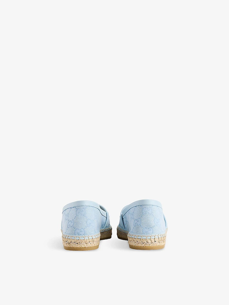 GUCCI Horsebit GG Canvas Espadrilles outlook