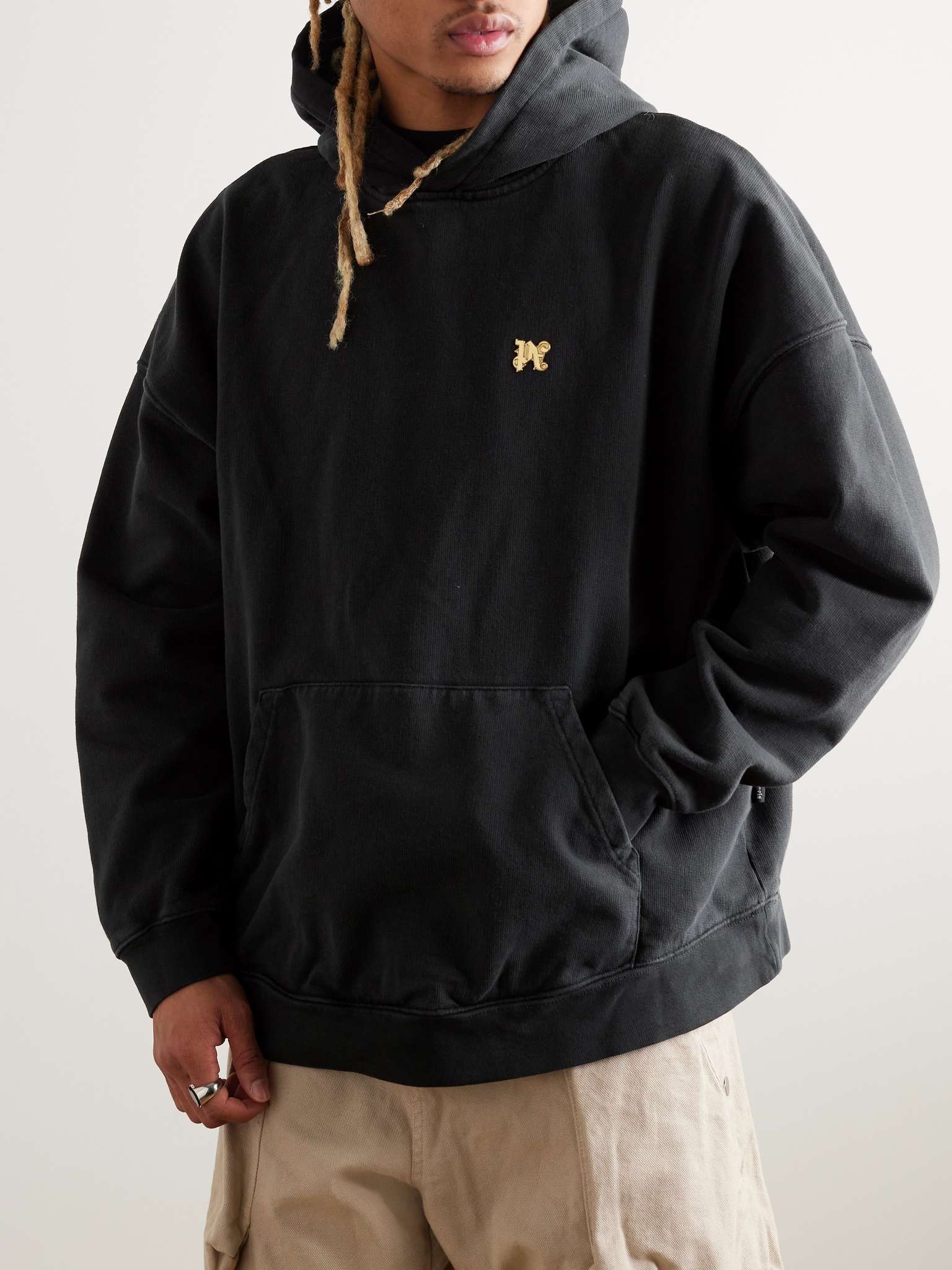 Oversized Logo-Print Cotton-Jersey Hoodie - 3