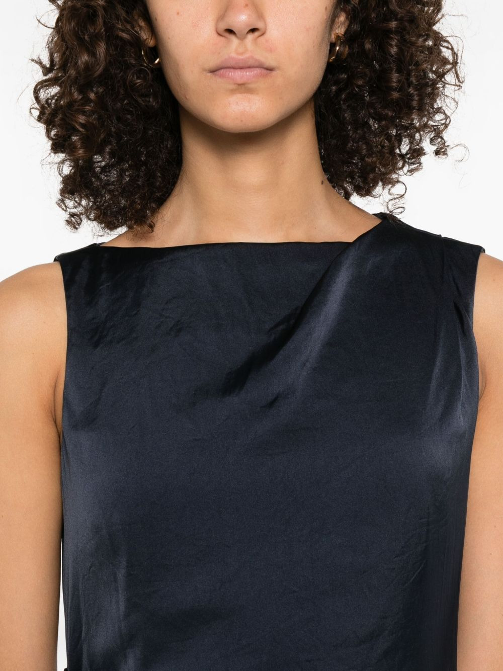 draped cowl-neck dress - 5