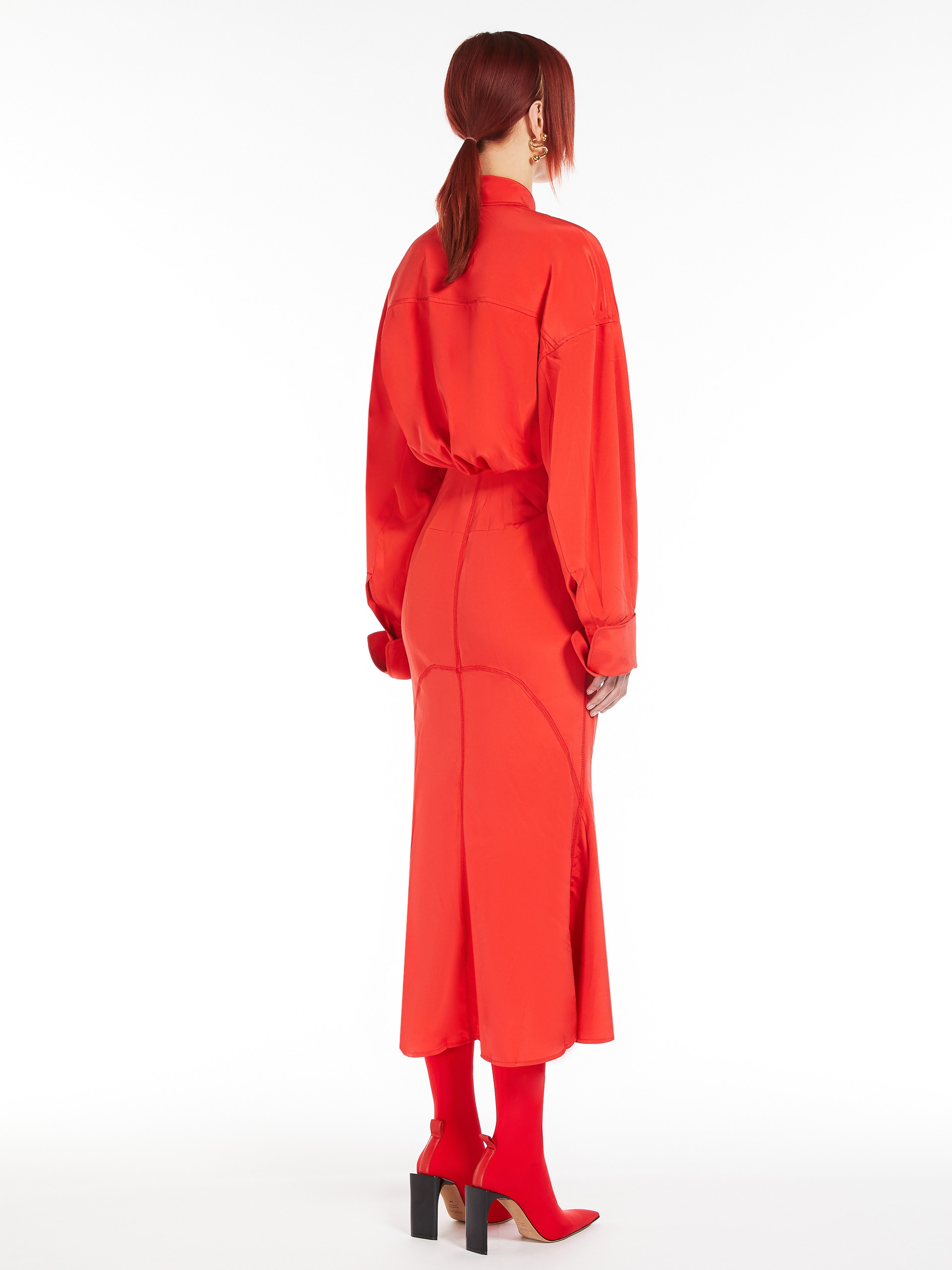 OLTRE Long mermaid shirt dress - 4