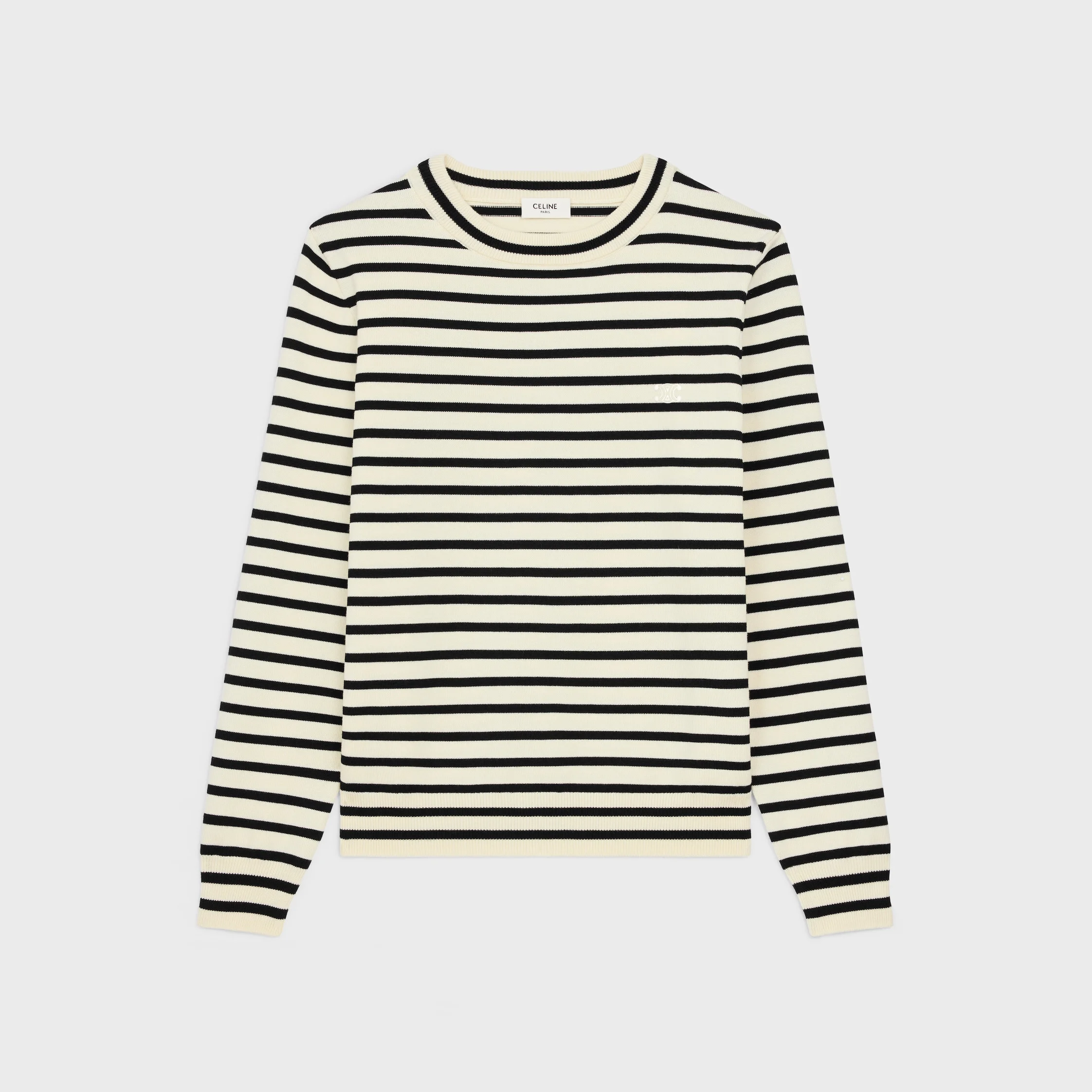 triomphe crew neck marinère sweater in wool - 1