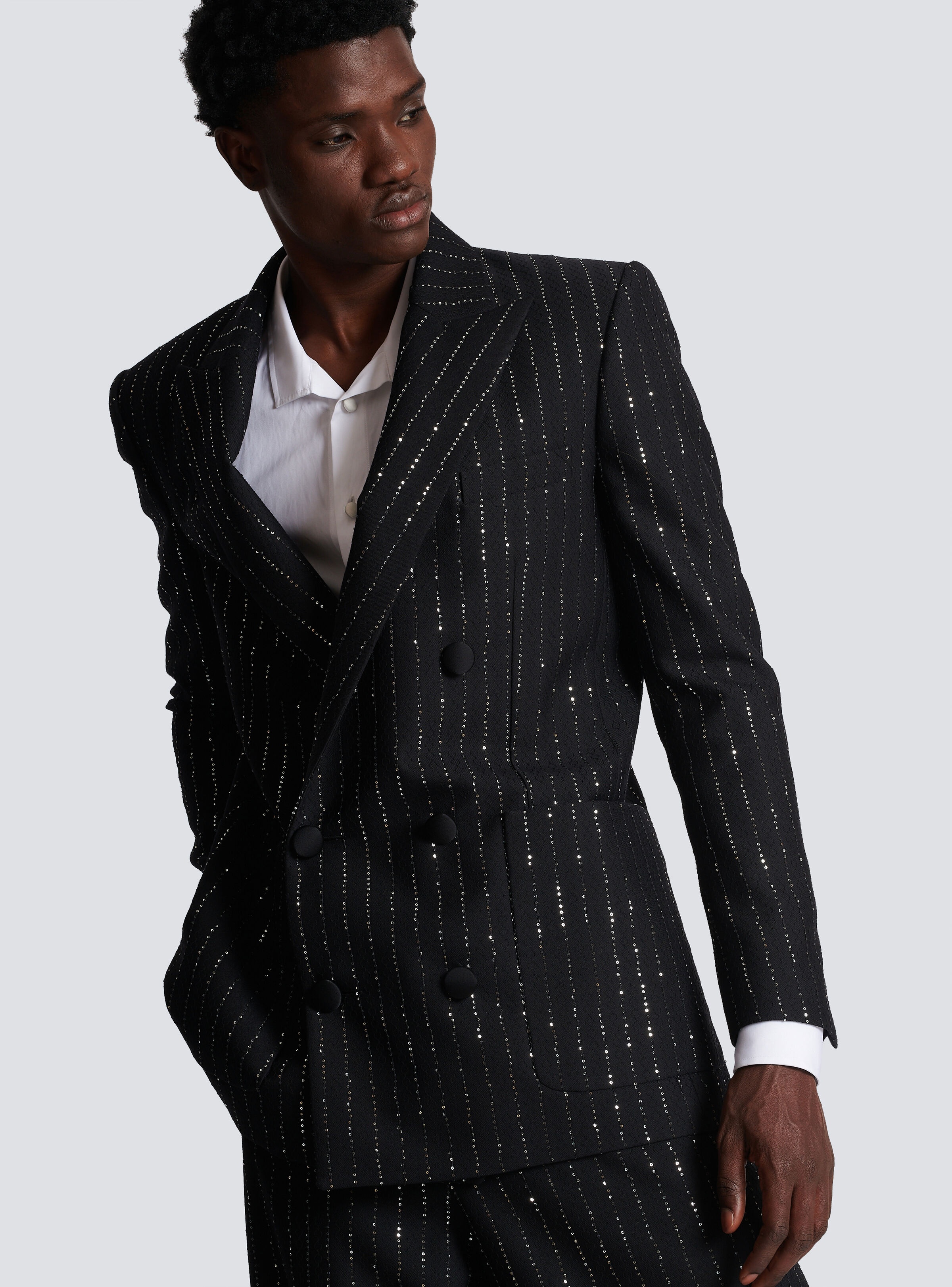 Blazer with sequin stripes - 7