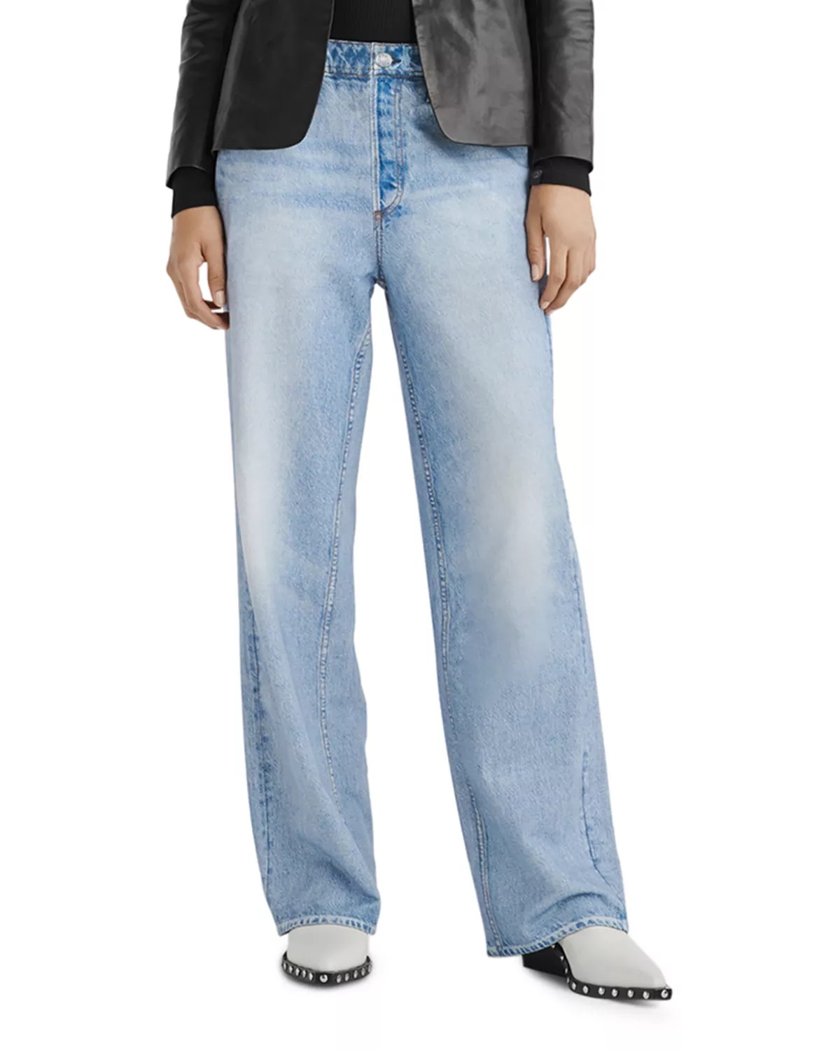 Miramar High Rise Wide Leg Cotton Terry Sweatpant Jeans - 1