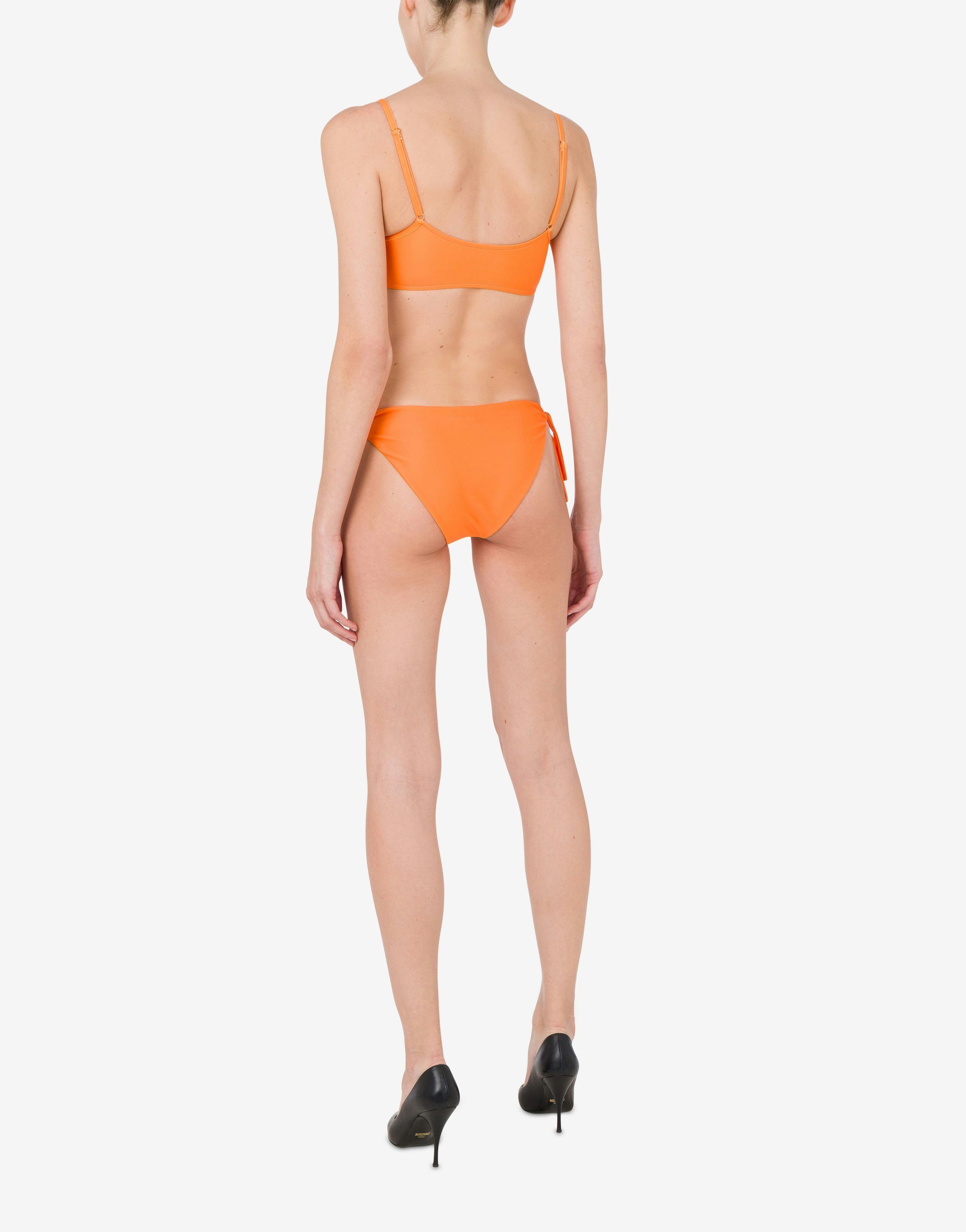 STRIPED LETTERING LOGO BANDEAU BIKINI TOP - 3