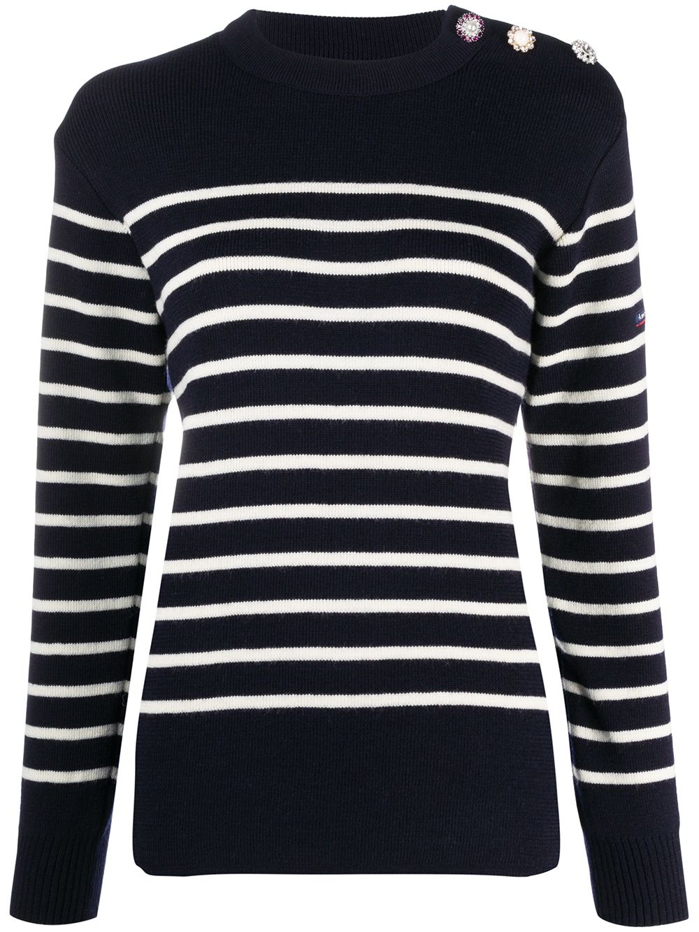 striped long-sleeve jumper - 1