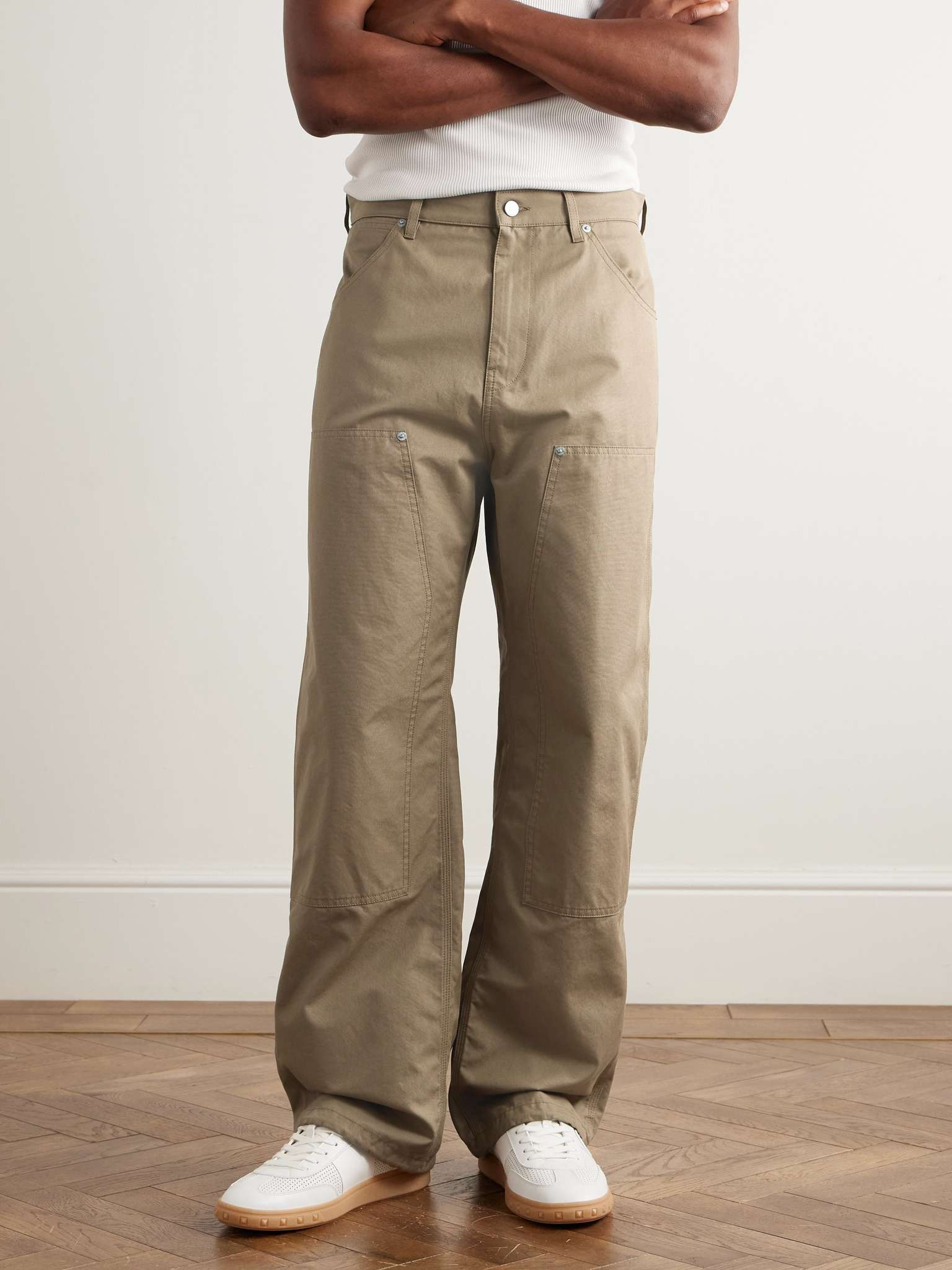 Straight-Leg Cotton-Canvas Cargo Trousers - 3
