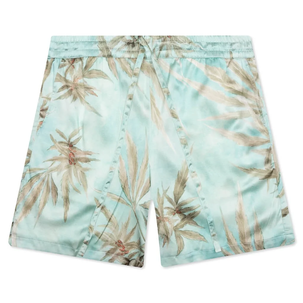 HEMP LEAVES SILK SHORTS - HEMP PRINT - 1