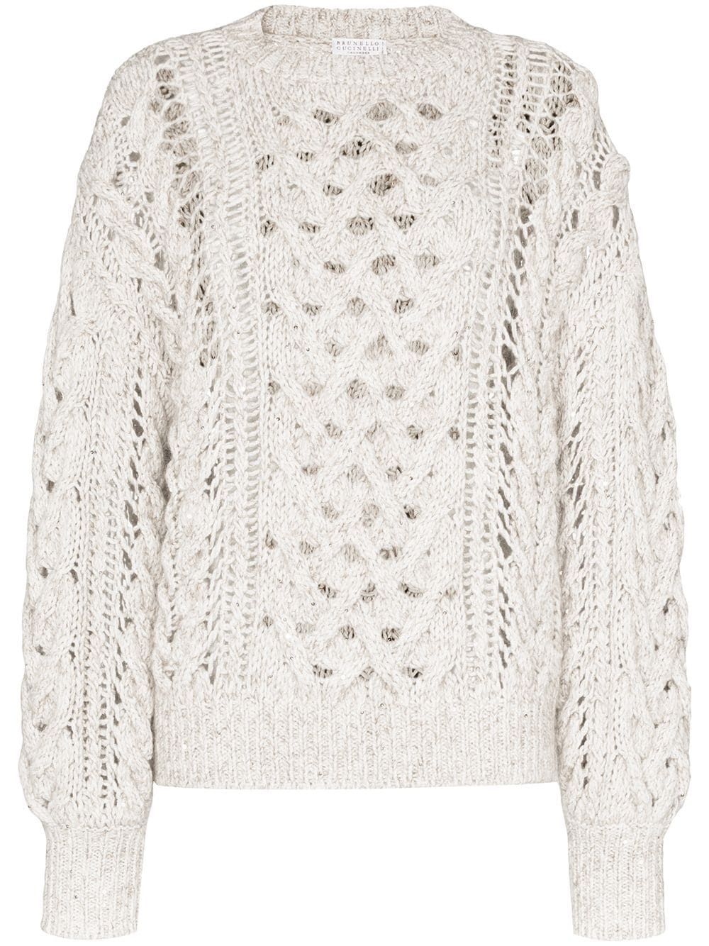 cable-knit jumper - 1