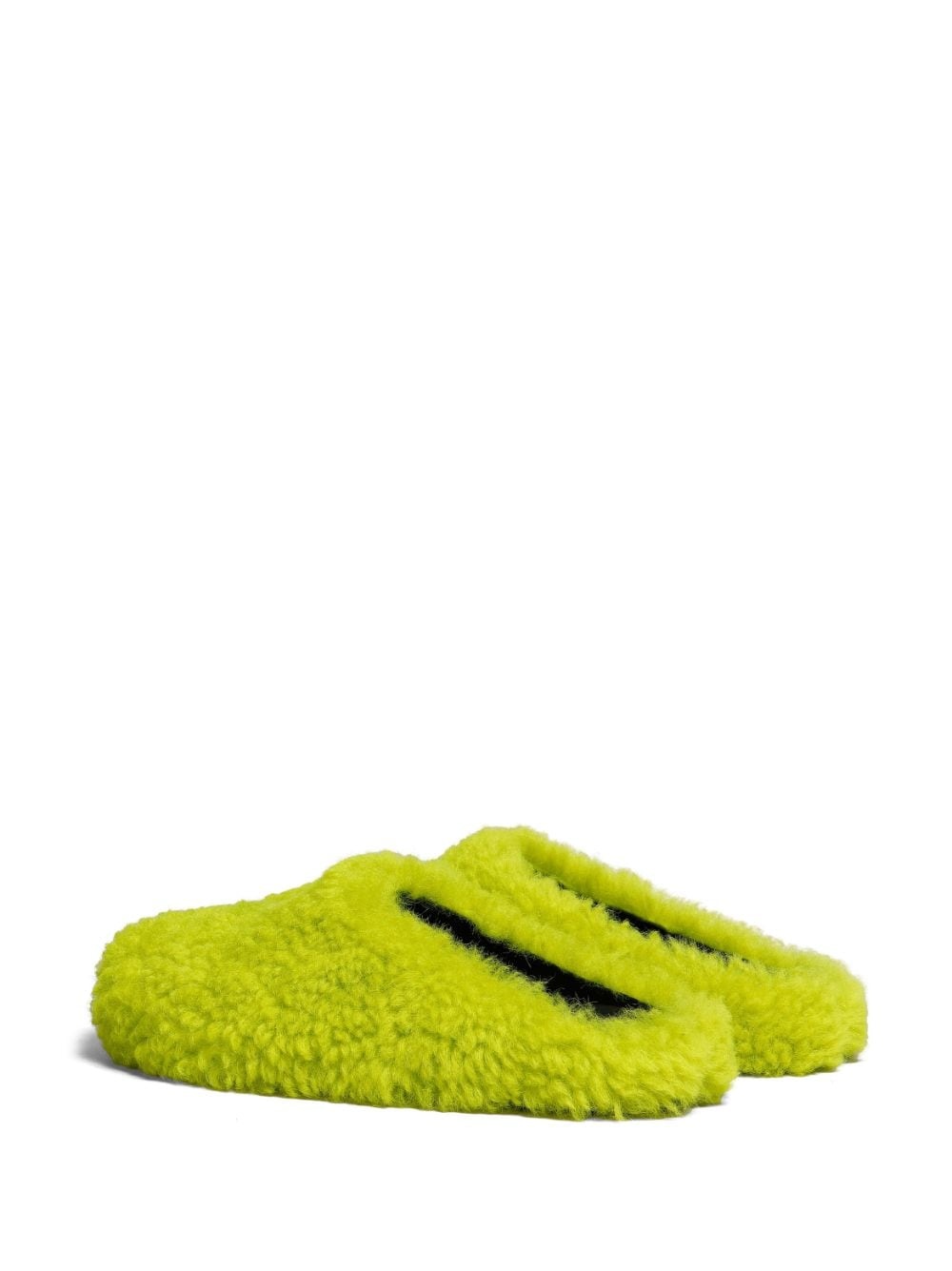 shearling slip-on slides - 3