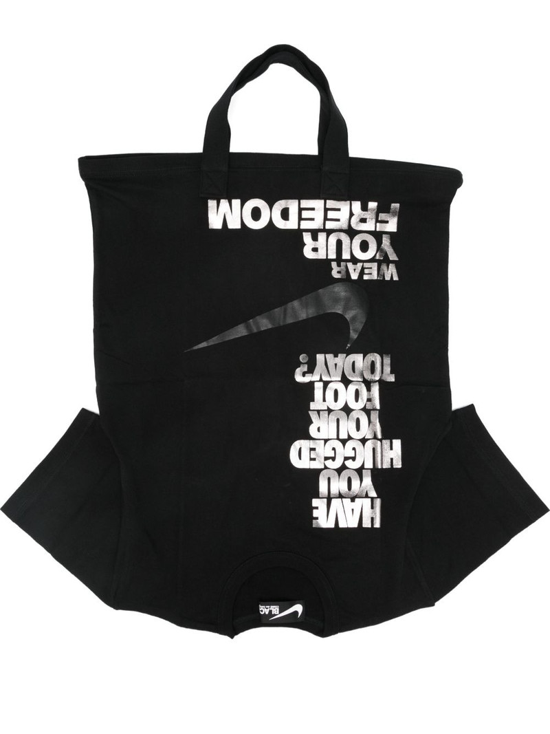 x Nike slogan-print tote bag 1
