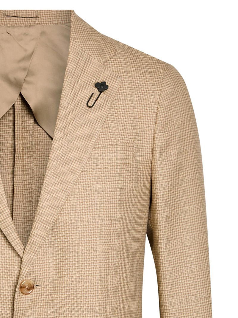 LARDINI check-pin blazer outlook
