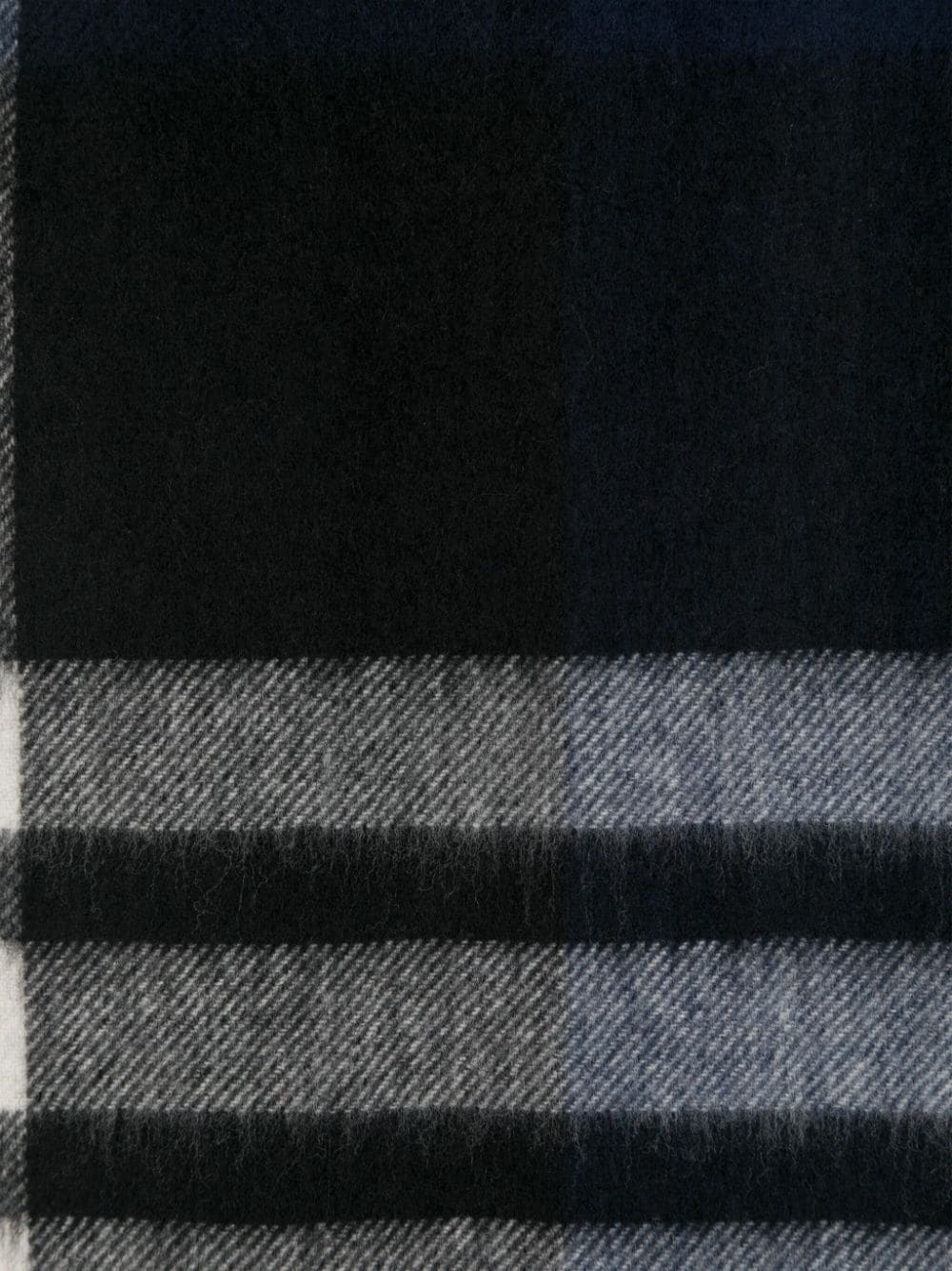 check-pattern fringe-detailing scarf - 2
