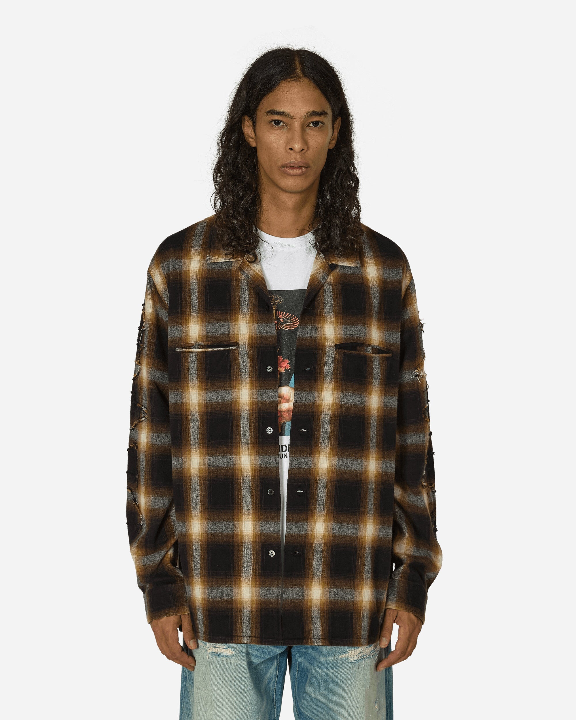 Tシャツ・カットソー UNDERCOVER FW24 Check shirt (UP2D4402 BROWN CK) UNDERCOVER FW24 Check shirt (UP2D4402 BROWN CK) (UNDERCOVER