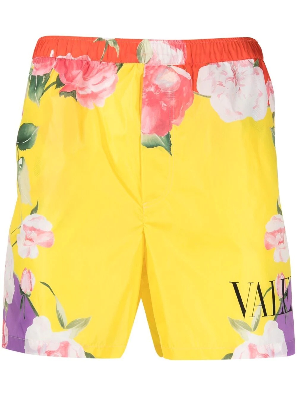 Flying Flowers-print swim shorts - 1